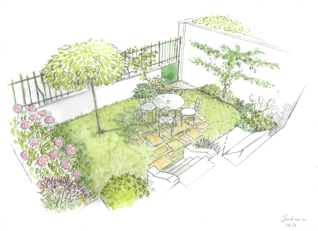 Dessin aquarelle dessinateur paysagiste